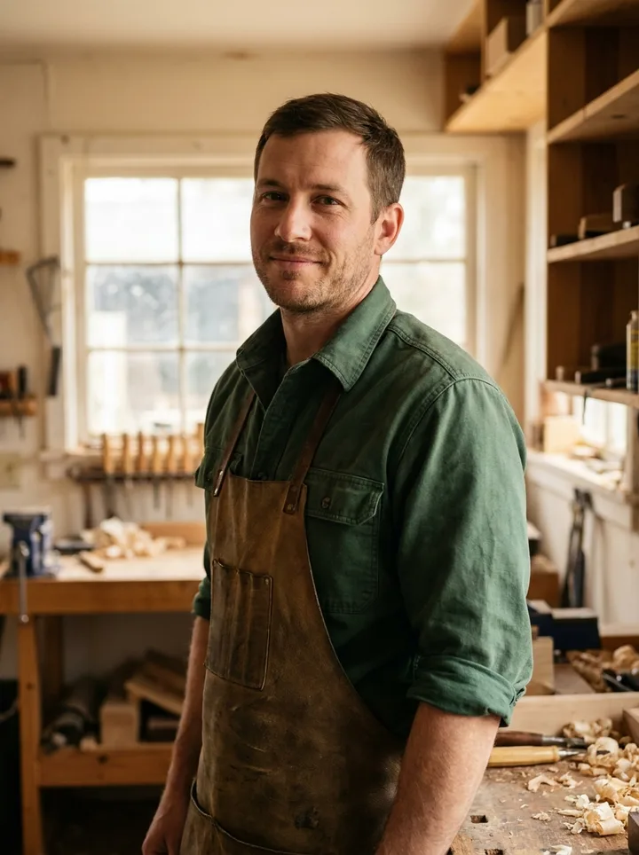 A small home-service business owner in their workshop
